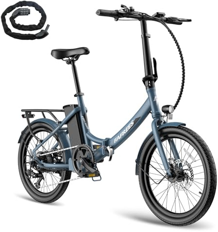 Fafrees Bici Elettrica Pieghevole, Bicicletta Elettrica Donna Uomo 603 WATTHOURS 36V 16.75Ah, 20 Pollici Ebike da Città, 110-130KM Pedalata Assistita E-bike, 7 Velocità, F20 Light EAPC (BLU)