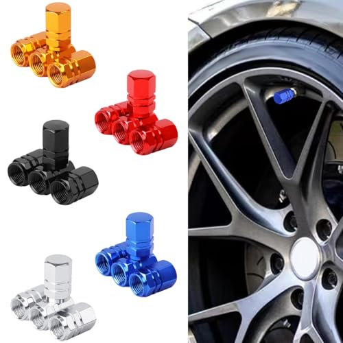 Bouchons de Valve de Pneu, 20 Pièces alve de Voiture, Accessoire de Pneu, Marqueur de Pneus de Voiture, alve de Voiture, Couvre-Valve Universel pour Voitures, camions, Motos, vélos