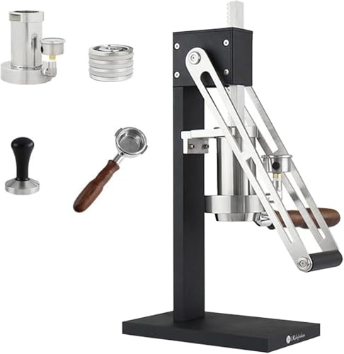 Macchina da caffè espresso manuale con manometro, preriscaldamento e riscaldamento della tazza, manico staccabile per casa e caffetteria