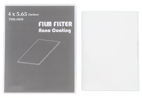 Asixxsix Kvadrat UV -filter, 4x5,65 Tum Optiskt Glas Multi -lager Belagt med Vattenbeständig Design, Densitetsfilter för Kameralinsmatt Låda och Filterram