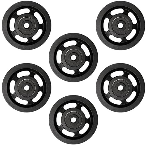 Dagran 6 Pezzi Puleggia per Palestra da 90 mm in Nylon Resistente all'Usura con Cuscinetto Set Multipli per Attrezzi Fitness Garage e Industria