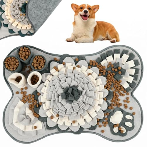 Alfombrilla olfativa para perros, alfombrilla interactiva para encontrar golosinas, ralentiza la vida de tu perro, antideslizante, lavable - para cachorros y perros medianos