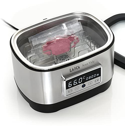 LAICA Sous Vide – 8 L, 700W, Digitales Display, Timer, Temperaturregelung, Touch-Sensor, Touch-Aktivierung, Edelstahlgehäuse – Für Vakuumbeutel und Präzises Garen Geeignet