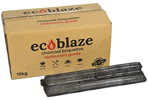 Ecoblaze Charcoal Briquettes - Ultimate BBQ and Grilling Charcoal Briquette - Restaurant Grade (Charcoal Briquettes, 20kg)