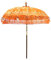 Oriental Galerie Sonnenschirm Bali Schirm 180 cm Orange, Gold Bemalung Fransen, Gartenschirm Baumwolle Sonnenschutz Handarbeit Dekoschirm Model Ophelia