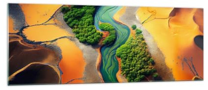 ARTTOR Vidrios decorativos Paisaje Naturaleza Río Cuadro Sobre Vidrio Moderno 140x50cm Decoracion Salon Cocina Cuadros Pared Impresiones Grande XXL Impresión en Cristal Wall Art Prints GAB140x50-6003