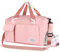 Rosa Sporttasche Damen Herren, Groß Reisetasche Damen mit Schuhfach und Nassfach, Wasserabweisende Sporttasche Faltbare Reisetasche Trainingstasche Handgepäck Tasche für Reisen, Fitness, Sport