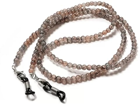 Eyglajdd Chaînes pour lunettes Dragonne anti-dérapante à perles colorées, cordon réglable pour lunettes, accessoire pour femmes, lunettes de soleil/lunettes de lecture