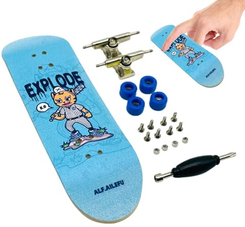 ETUCYNG 100x30MM Monopatín De Dedo Finger Skateboards Finger Skate Profesionales Madera De Arce Superficie Mate Sensación Cómoda Adecuado para Entusiastas Y Principiantes del Monopatín