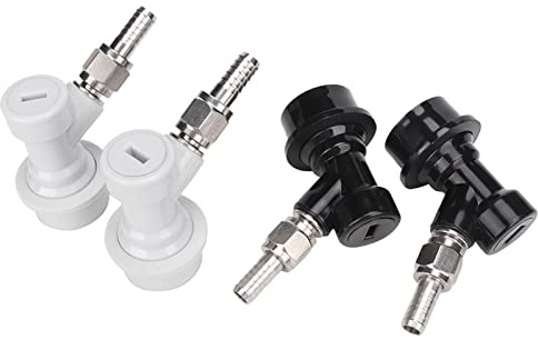 Fafeicy Raccords de Fût de Verrouillage à Billes, Connecteurs en Plastique pour la Fabrication de Bière Maison avec Pince d'adaptation pour une Installation Facile et une Utilisation Durable 4 Pièces