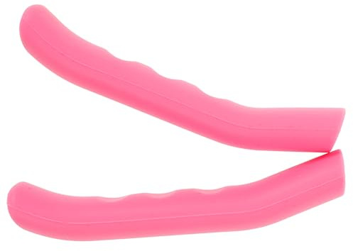 GALPADA Funda para Puños de Ciclismo Antideslizante de Silicona, Protector para Palancas de Freno de Bicicleta Plegable, Cubierta Ligera y Flexible para Manillar, Color Rosa, Accesorio