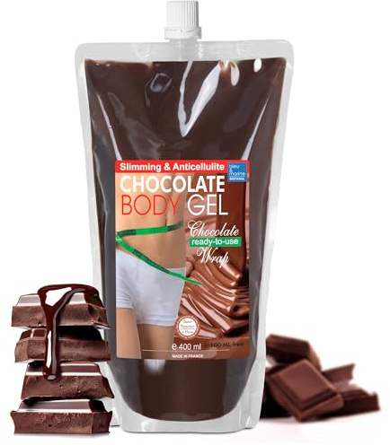 Gel Anti Celulitis Adelgazante Chocolate y Algas Body Wrap 400 ml Resultados Rápidos SPA en Casa para Solución Efectiva Reafirmante. Envoltura Anticelulitica. Aparatologia Corporal