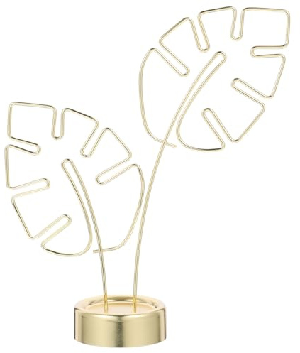 NUOBESTY Gold Card Clip Holder Turtle Leaf Shapes Photo Display Stand Memo Note Message Cards Display Pick Stand for Home Party