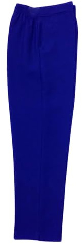 Inspire Me Ladies Womens Half Elasticated Waist Work Trousers Machine Washable Casual Stretch Trousers with Pockets Pants (Royal, 12W / 27L)