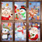 Große Fensterbilder Weihnachten Selbstklebend Bunt Weihnachtliche Fensteraufkleber Kinder, Christmas Window Stickers Winter Fensterfolie Adventsfenster Weihnachtsdeko Fenster Schneeflocken-6 Blätter