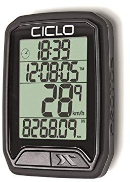 CICLO PROTOS 113 verkabelter Fahrradcomputer, in schwarz, mit 13 Funktionen