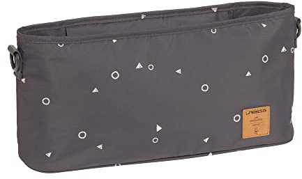 LÄSSIG Baby Kinderwagenorganizer Buggy Organizer Kinderwagentasche inkl. Kinderwagenbefestigung/Buggy Organizer Universe anthracite