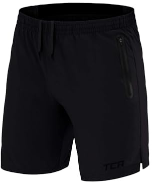 TCA Pantalones Cortos Elite Tech para Correr o Gimnasio con Bolsillos de Cremallera para Hombre - Negro, S