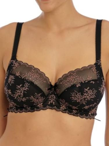 Freya Offbeat Decadence Underwired Side Support Bra (32FF, Black)
