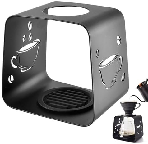 Lnhgh Estación de goteo de café, soporte para cafeteras para verter | Soporte portátil para goteo de café espresso de acero, accesorio para cafetera para caravanas, picnic, viajes, camping