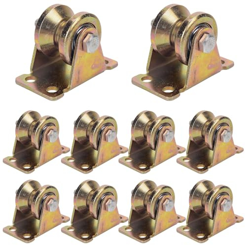 10 stycken revningshjul för rep, V-spårrullhjul, stålhjul bärkraft 200 kg, reversibel stålvajer, reprullar, linrulle med kullager, remskiva rostfritt stål, minirull.