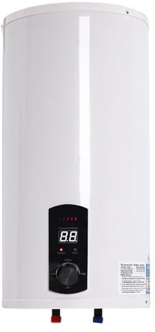Calentador de agua eléctrico, 220 V, con unidad de ducha y manguera, color blanco, 50 L