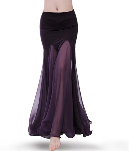 ROYAL SMEELA Jupe Longue Danse Orientale Femme Jupe Mousseline Danse Orientale Jupes Danse du Ventre Adulte Jupe de Danseuse du Ventre Costume Danse du Ventre Jupe Danseuse Orientale pour Femme