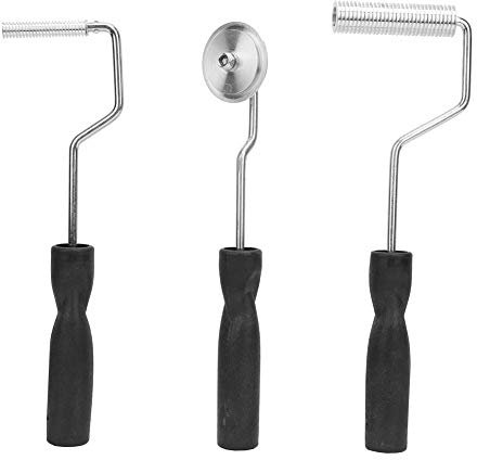 MUNEFE Kit de Herramientas de Rodillos de Fibra de Vidrio, Rodillo laminador de Fibra de Vidrio, Juego de Rodillos de Burbujas laminados para la bañera de la bañera Reparación
