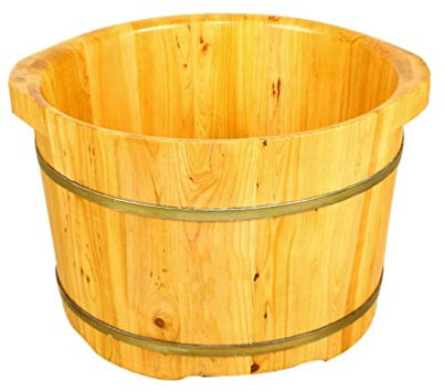 Bañera de baño de madera bañera de baño, bañera de spa, cubo de remojo de pie, lavabo para adultos, bañera de pie para pies de remojo, cubo de madera para pedicura súper fácil de usar Friendship