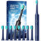 Electric Toothbrushes with 8 Replacement Brush Heads and 5 Brushing Modes,40,000vpm,Electric Toothbrush for Adults and Kids with 60 Days Battery Life,2 Minute Smart Time(Blue)