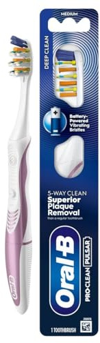 ORAL-B PRO-CLEAN PULSAR Battery-Powered Toothbrush – Superior 5-Way Plaque Removal, 1