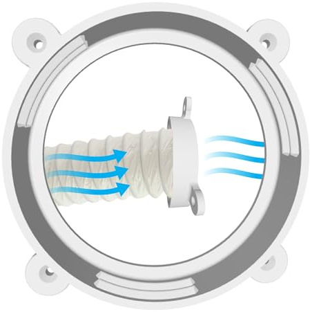 1 adaptateur à bride pour tuyau d'évacuation d'air de 150 mm, climatisation, passage mural | Raccord pour fenêtre et mur - Pour tuyau d'évacuation DN150 - Tente de culture - Climatiseur mobile NW150
