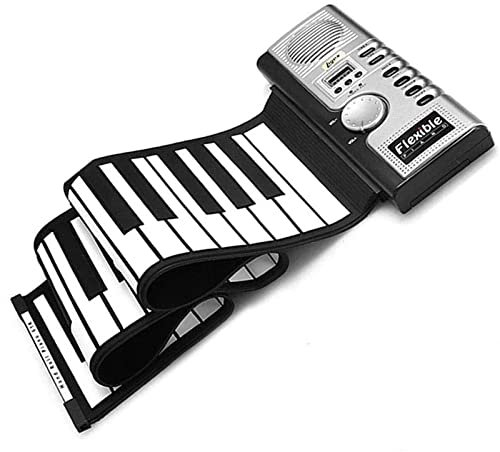 Lychee Clavier Piano Electronique Portable Flexible à 61 Touches Retroussé Roulé Roll Up Piano Souple Flexible MIDI Pliant Instruments de Musique