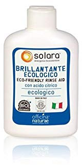Officina Naturae | Solara Brillantante Ecologico con Tensioattivi di Origine Vegetale e Acido Citrico, Impedisce la Formazione di Calcare, 250ml