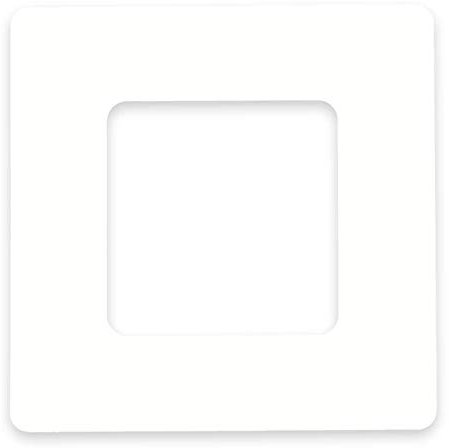 in-outdoorshop Tapetenschutz Tapetenschoner Dekorrahmen Wandschutz Rahmen Blende für Lichtschalter und Steckdose (weiß glänzend, 1-fach)