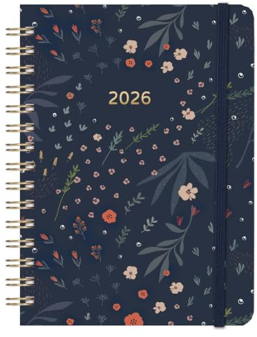 2026 Diary - A5 Diary 2026 Week to View, January to December 2026, Hardcover with Inner Pocket, Twin-Wire Binding, 21.5 x 15.5 cm