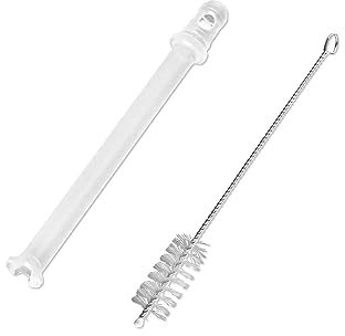 DEKAROX Milk Suction Tube 101 mm + Cleaning Brush for DeLonghi 5313226701 for Coffee Machines Fully Automatic Coffee Machines such as EN520 Nespresso Latissima