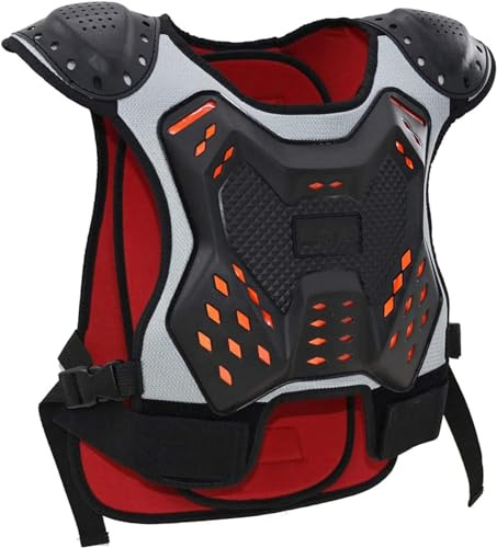 Kcolic Gilet da Corsa Armatura per Il Torace della Colonna Vertebrale Equipaggiamento Protettivo Gilet da Ciclismo per Moto Sci Equitazione Skateboard Protezione per La Schiena L.