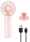 Mini Handheld Fan, Powerful Hand Held Fans USB Rechargeable 3 Speeds Portable Fan, Portable Personal Pocket Small Desk Fan with Base & Built-in Rechargeable Battery for Travel Camping Indoor Outdoor