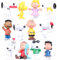 12PCS Snopy Torten Erdnuss Figuren Figuren Snopy Collectible Figurines Snopy Spielzeug Action Figure Mini Hund Figuren für Birthday Party Dekoration zum Kinder