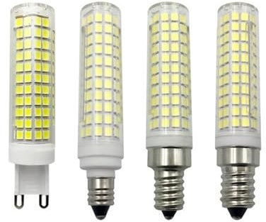 YSJX Lighting, Confezione da 10, lampadina LED a mais AC220V G9/E11/E12/E14 2835SMD 136LED 15W lampadina in ceramica dimmerabile(Cool white,E11 15W)