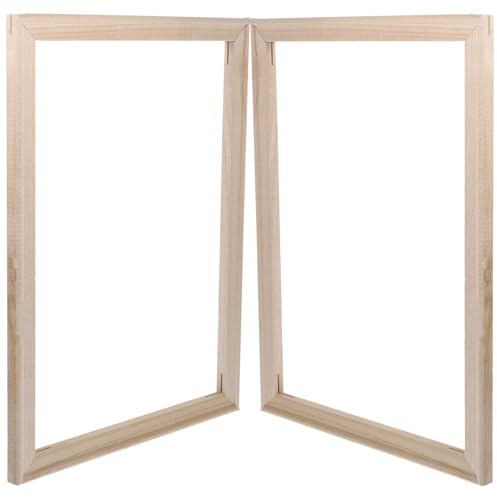 SHINEOFI Marco para Lienzo de Madera para Pintar al Óleo 2 Unidades Bastidor de Lienzo Tensado para DIY Tablero Artístico Resistente y Portátil para Proyectos de Pintura al Óleo