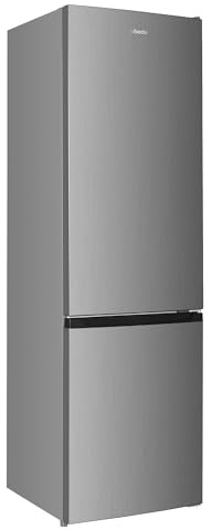 Abode Fridge Freezer 262 Litre Freestanding with Reversible Door, Adjustable Thermostat & Feet 70/30, 180cm High & 55cm Wide, LED Light, Stainless Steel A180FF552E1SS