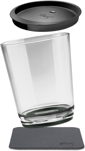 silwy® Magnet-Trinkbecher in der Farbe The Classic inkl. einem auslaufsicherem Deckel und einem Metall-Nano-Gel-Pad für standsicheres Platzierung und Transportieren - perfekt für Camping und Boating