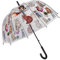 Stockregenschirm Katze, Regenschirm Glockenschirm Katzenmotiv Damen,75 cm