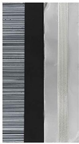 Pracht Creatives Hobby 7074-20725 Wachsplatten Mix schwarz/silber, 3 halbe Wachsstreifen, ca. 200 x 50 x 0,5 mm, zum Modellieren und Verzieren von Kerzen