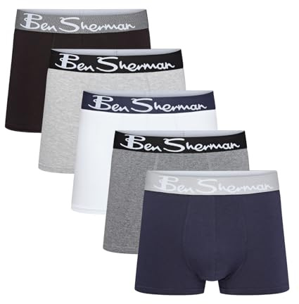 Ben Sherman Mens Poderick 5 Pack Boxer Shorts Trunks