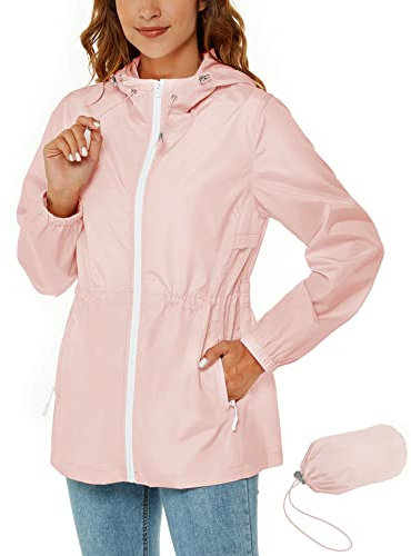 Rapbin regnrock kvinnor vattentät jacka lätt regnrockar utomhus regn trenchcoat packbara regnrockar med huva med ficka