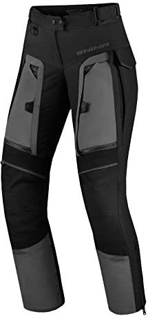 SHIMA HERO LADY 2.0 Motorradhose Damen - Ganzjährig Verstärkte Motorcycle Cargo Tourenhose Männer aus Cordura Textil mit Wasserdichter Membran, Heizung Schicht, Knie Protektoren (Grau, M)