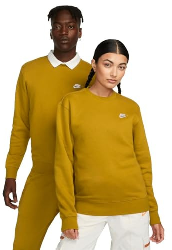 Nike BV2662-716 M NSW Club CRW BB Sweatshirt Herren Bronzine/White Größe XL